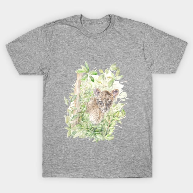 Baby Leopard in the Jungle T-Shirt by wanderinglaur